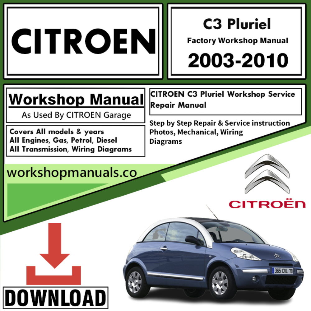 Citroen C3 Pluriel Workshop Repair Manual Download 2003-2010