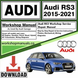 Audi workshop repair manual cover showing professional technician guide