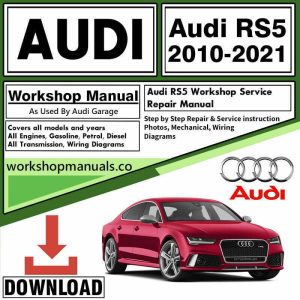 Audi workshop repair manual cover showing factory service documentation