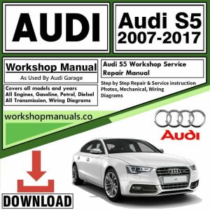 Audi workshop repair manual cover showing professional service documentation