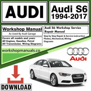 Audi workshop repair manual cover showing technical service information