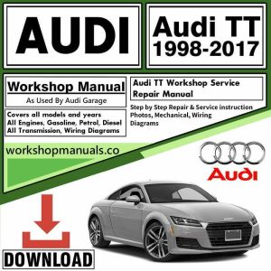 Audi workshop repair manual cover showing complete technical reference