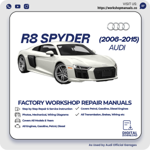 Audi R8 Spyder Workshop Repair Manual 2006-2015 PDF Download