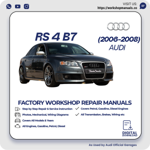 Audi RS4 B7 Workshop Repair Manual 2006-2008 PDF Download