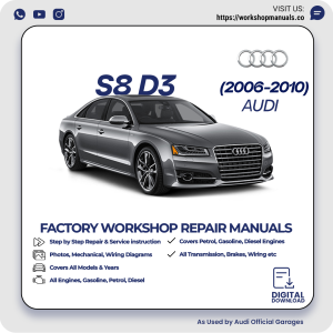 Audi S8 D3 Workshop Repair Manual 2006-2010 PDF Download