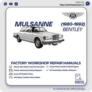 Bentley Mulsanne Workshop Manual 1980-1992 PDF Download