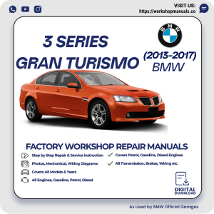 BMW 3 Series Gran Turismo Workshop Repair Manual 2013-2017 PDF Download