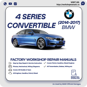 BMW 4 Series Convertible Workshop Repair Manual 2014-2017 PDF Download