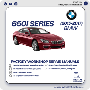 BMW 650i Series Workshop Repair Manual PDF Download