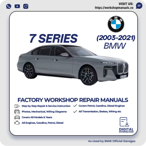 BMW 7 Series Workshop Repair Manual PDF Download