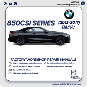 BMW 850CSi Series Workshop Repair Manual 2013-2017 PDF Download