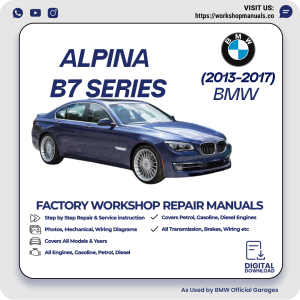 BMW Alpina B7 Series Workshop Repair Manual 2013-2017 PDF Download