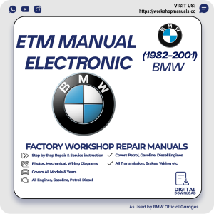 BMW ETM Electronic Troubleshooting Manual 1982-2001 PDF Download