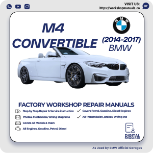 BMW M4 Convertible Workshop Repair Manual 2014-2017 PDF Download