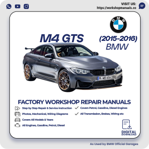 BMW M4 GTS Workshop Repair Manual 2015-2016 PDF Download
