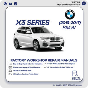 BMW X3 Series Workshop Repair Manual 2013-2017 PDF Download