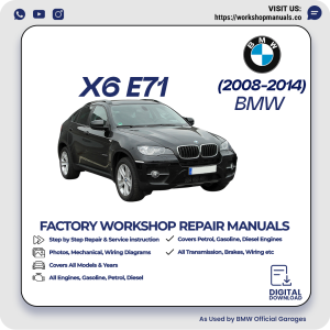 BMW X6 E71 Workshop Repair Manual PDF Download