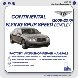 Bentley Continental Flying Spur Speed Workshop Manual 2009-2010 PDF Download