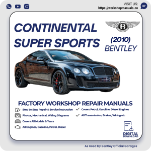 Bentley Continental Supersports Workshop Repair Manual 2010 PDF Download