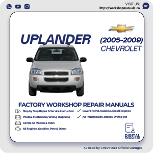 Chevrolet Uplander Workshop Manual 2005-2009 PDF Download
