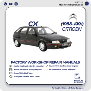 Citroen CX Workshop Repair Manual 1988-1991 PDF Download