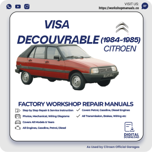 Citroen Visa Decouvrable Workshop Repair Manual 1984-1985 PDF Download