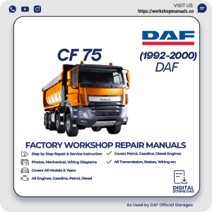 DAF CF75 Workshop Repair Manual 1992-2000 PDF Download