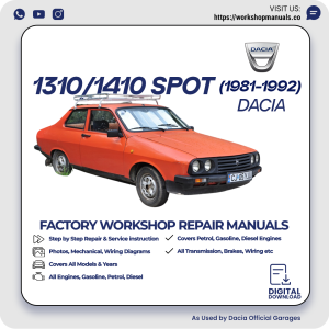 Dacia 1310 1410 Spot Workshop Repair Manual 1981-1992 PDF Download
