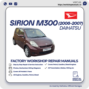 Daihatsu Sirion M300 Workshop Manual 2006-2007 PDF Download