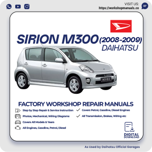 Daihatsu Sirion M300 Workshop Manual 2008-2009 PDF Download