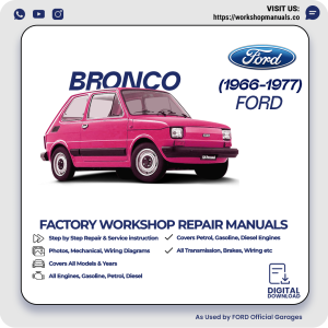 Ford Bronco Workshop Manual 1966-1977 PDF Download