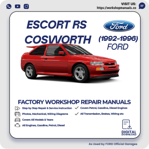 Ford Escort RS Cosworth Workshop Manual 1992-1996 PDF Download