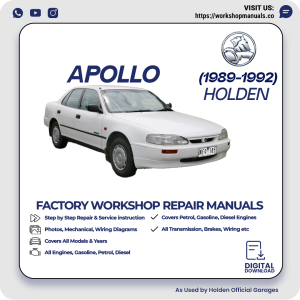 Holden Apollo Workshop Manual 1989-1992 PDF Download