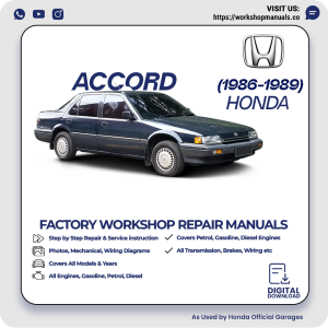 Honda Accord Workshop Manual 1986-1989 PDF Download