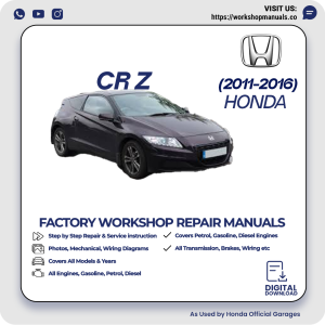 Honda CR-Z Workshop Manual 2011-2016 PDF Download