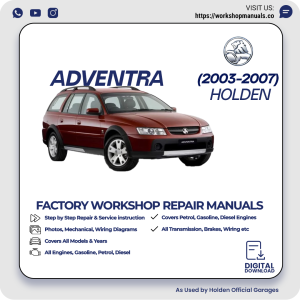 Holden Adventra Workshop Repair Manual 2003-2007 PDF Download