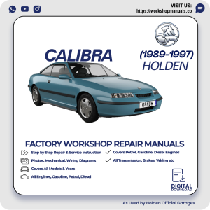 Holden Calibra Workshop Repair Manual 1989-1997 PDF Download