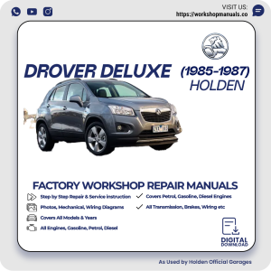 Holden Drover Deluxe Workshop Repair Manual 1985-1987 PDF Download
