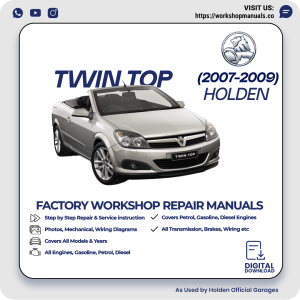 Holden Twin Top Workshop Repair Manual 2007-2009 PDF Download