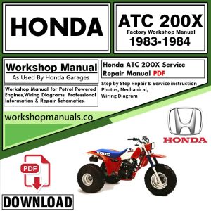 Honda ATC 200X Workshop Manual 1983-1984 PDF Download