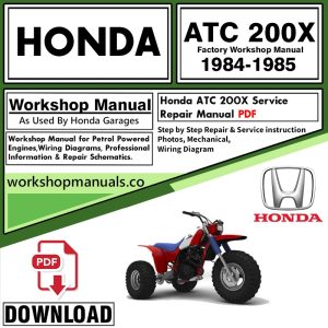 Honda ATC 200X Workshop Manual 1984-1985 PDF Download