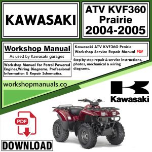 Kawasaki ATV KVF360 Prairie Workshop Manual 2007-2008 PDF Download