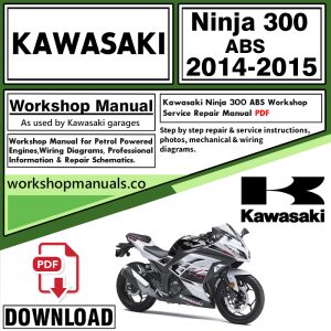 Kawasaki Ninja 300 ABS Workshop Manual 2014-2015 PDF Download