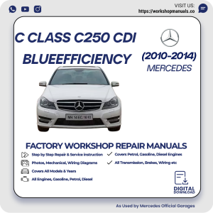 Mercedes C-Class C250 CDI BlueEFFICIENCY Workshop Manual 2010-2014 PDF Download