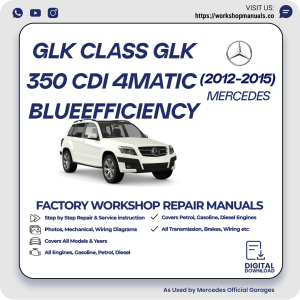Mercedes GLK-Class GLK350 CDI 4MATIC BlueEFFICIENCY Workshop Manual 2012-2015 PDF Download