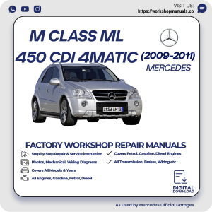 Mercedes M-Class ML450 CDI 4MATIC Workshop Manual 2009-2011 PDF Download