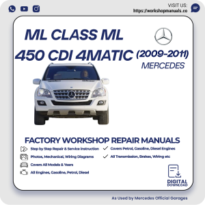 Mercedes ML-Class ML450 CDI 4MATIC Workshop Manual 2009-2011 PDF Download
