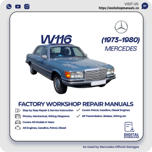 Mercedes W116 S-Class Workshop Manual 1973-1980 PDF Download