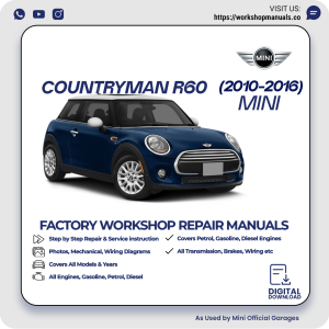 Mini Countryman R60 Workshop Manual 2010-2016 PDF Download