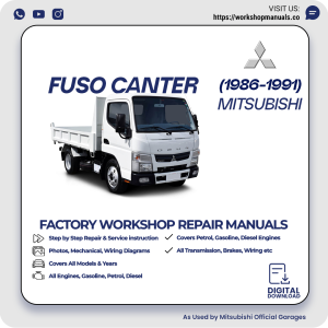 Mitsubishi Fuso Canter Workshop Manual 1986-1991 PDF Download